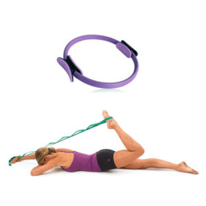 Aro de pilates con correa stretching