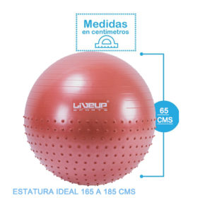 Alternative view of Balón ejercicios medio erizo 65 cm.